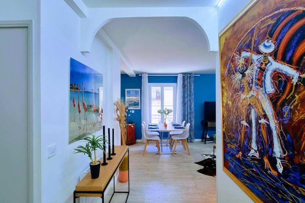 Ferienwohnung Le Clavel Superbe Deco, Centre Historique, Climatise, Parking A Proximite Sète Exterior foto