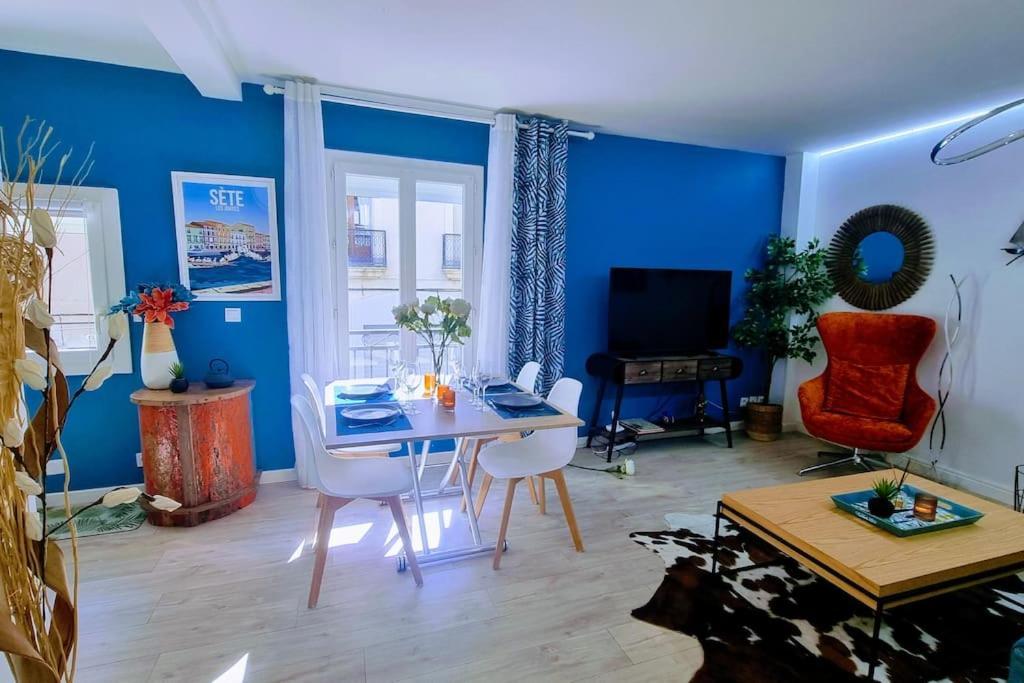 Ferienwohnung Le Clavel Superbe Deco, Centre Historique, Climatise, Parking A Proximite Sète Exterior foto