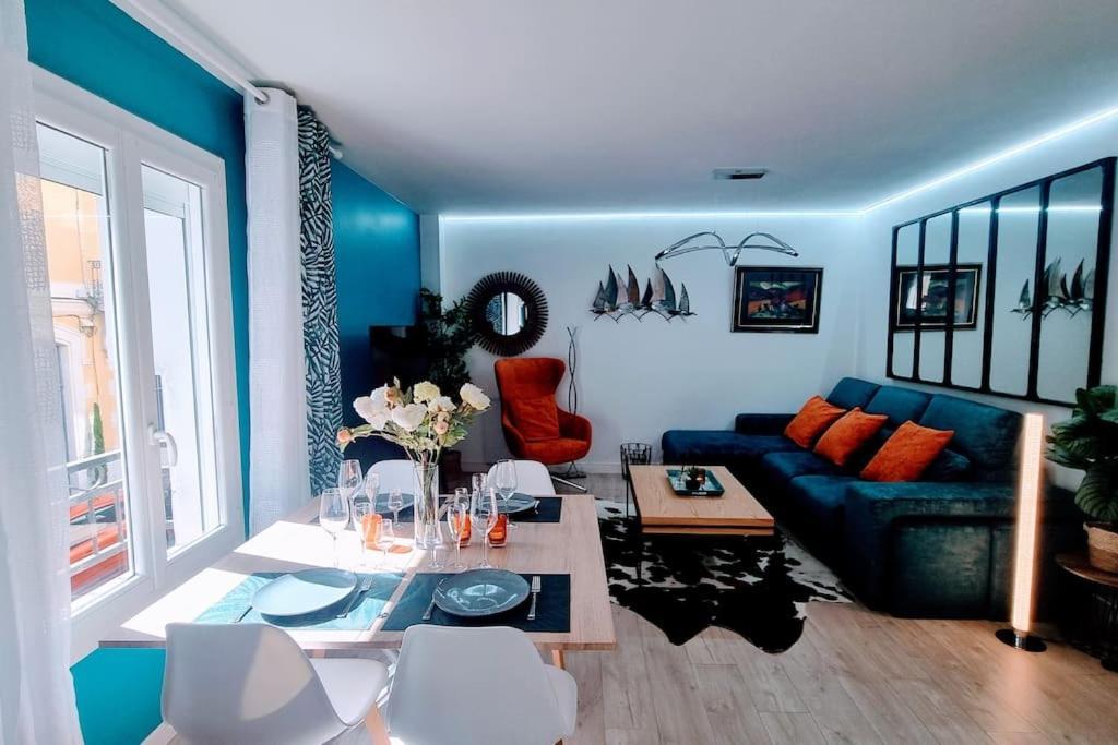 Ferienwohnung Le Clavel Superbe Deco, Centre Historique, Climatise, Parking A Proximite Sète Exterior foto