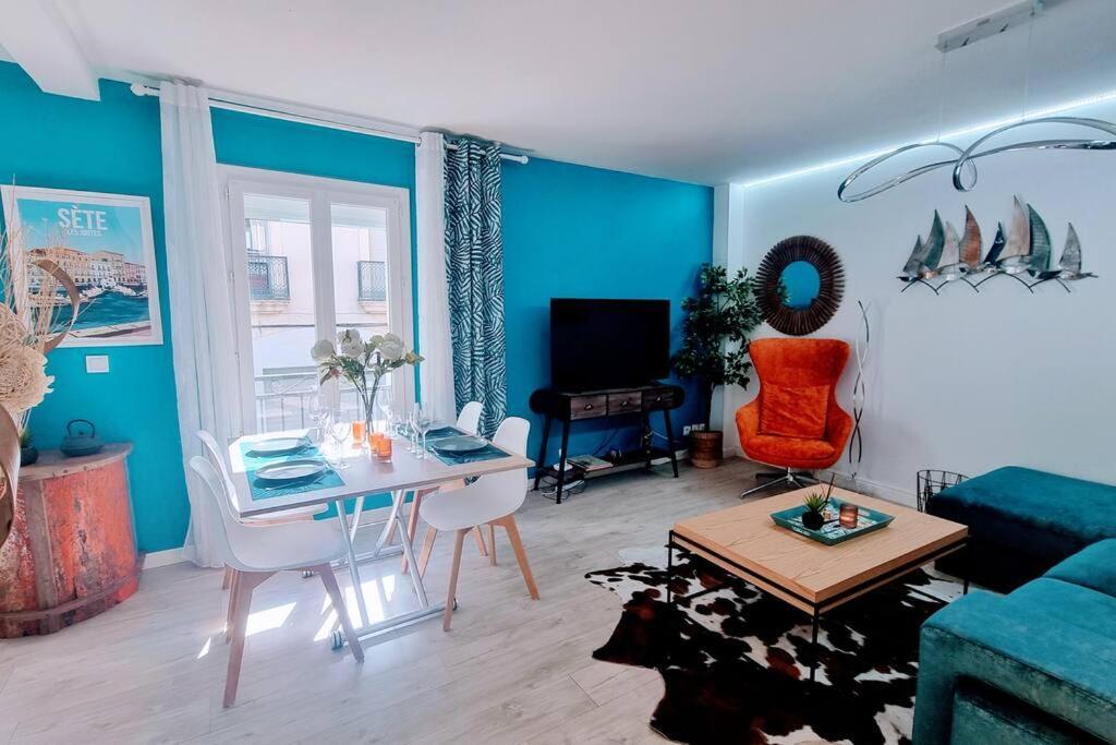 Ferienwohnung Le Clavel Superbe Deco, Centre Historique, Climatise, Parking A Proximite Sète Exterior foto